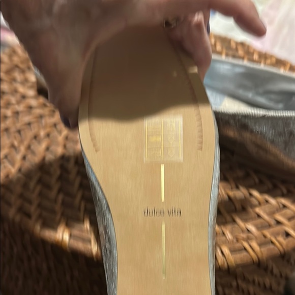 Shimmering Silver Loafers with Rounded Toe - Picture 8 of 9